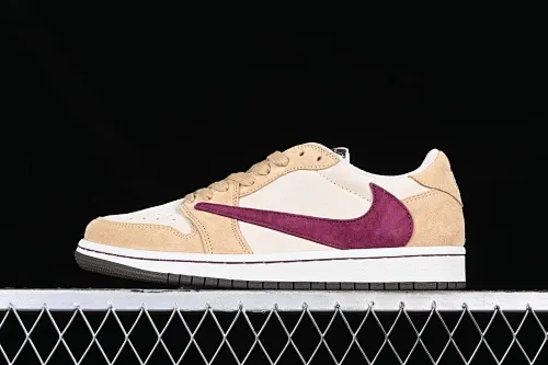 All Categories Air Jordan Jordan Series Basketball Shoes Air Jordan 1 Low Travis Scott x Air Jordan 1 Low OG AJ1 Joe 1 Reversed Overhook Joint Style Casual Sports Basketball Shoes DM7866-811